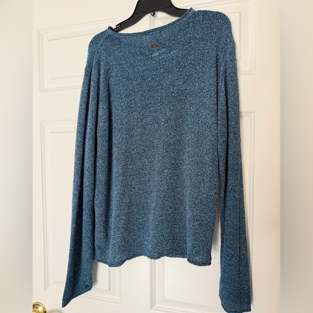 Columbia Womens Heathered Blue Crewneck Sweater